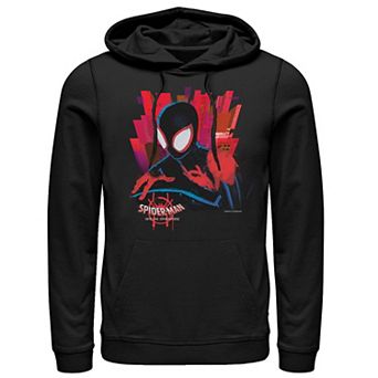 Men's Marvel Spiderverse Dark Black Spider-Man Graphic Hoodie