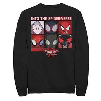 Men's Marvel Spider-Man Spiderverse Square Group Graphic Fleece Pullover