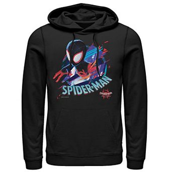 Men's Marvel Spiderverse Spider-Man Neon Split Graphic Hoodie