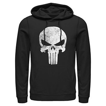 Men's Marvel Punisher Skull Symbol Distressed Graphic Hoodie