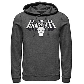 Men's Marvel The Punisher Retro Classic Logo Clean Graphic Hoodie