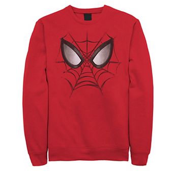 Men's Marvel Spider-Man Web Face Graphic Fleece Pullover
