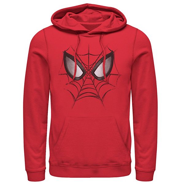 Men's Marvel Spider-Man Web Face Graphic Hoodie