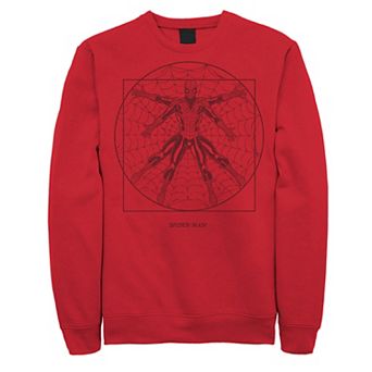 Men's Marvel Spider-Man Vitruvian Web Slinger Graphic Fleece Pullover