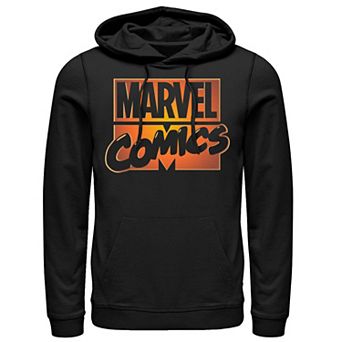 Men's Marvel Comics Orange Glow Halloween Logo Graphic Hoodie