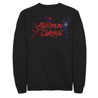 Men's Marvel Spider-Man Maximum Carnage Video Game Collage Logo Graphic Fleece Pullover