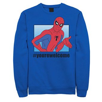Men's Marvel Spider-Man #yourwelcome Vintage Panel Poster Graphic Fleece Pullover