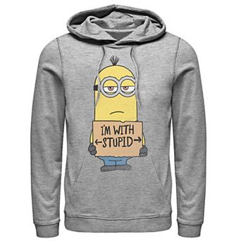 Men's Despicable Me Minions Kevin I'm With Stupid Pullover Hoodie