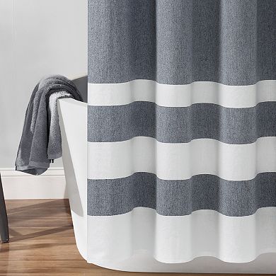 Lush Decor Cape Cod Stripe Yarn Dyed Cotton Shower Curtain