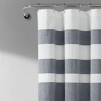 Lush Decor Cape Cod Stripe Yarn Dyed Cotton Shower Curtain