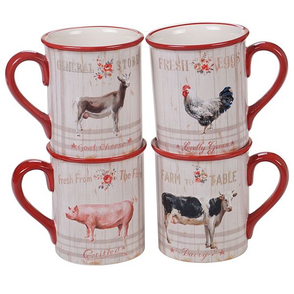 Certified International Farmhouse 4pc. Mug Set