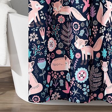 Lush Decor Pixie Fox Shower Curtain