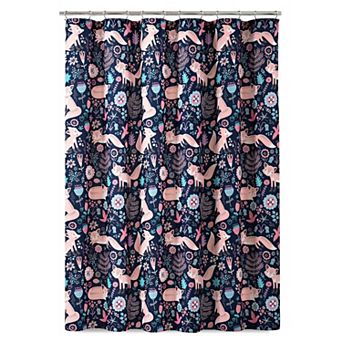 Lush Decor Pixie Fox Shower Curtain