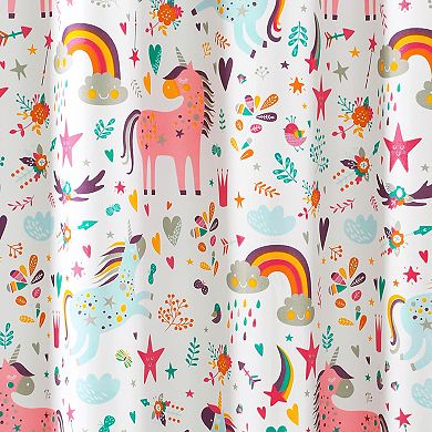 Lush Decor Unicorn Heart Quilt Set – Full/Queen, Navy, 5-Piece With Reversible Quilt & Decorative Pillows