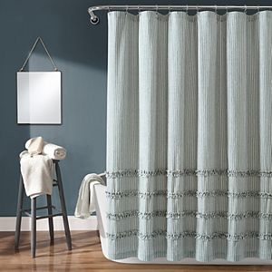 One Home Farmhouse Country Stripe Shower Curtain