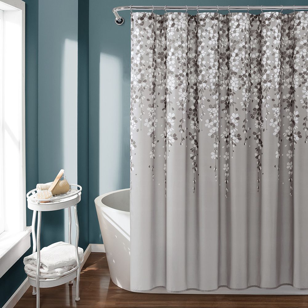 Lush Decor Weeping Flower Shower Curtain, 72