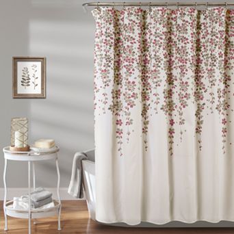 Lush Decor Weeping Flower Shower Curtain