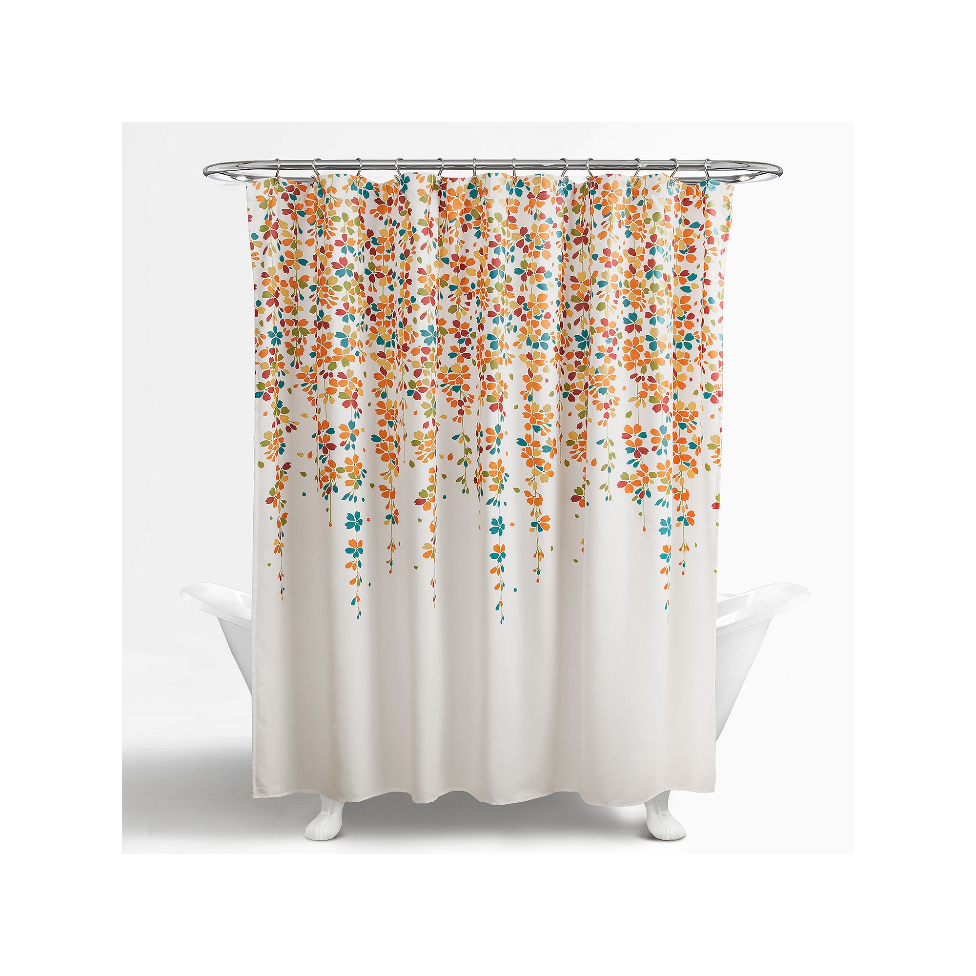 Lush Decor Weeping Flower Shower Curtain, Size: 72X72, Turquoise
