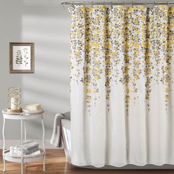 Lush Decor Weeping Flower Shower Curtain