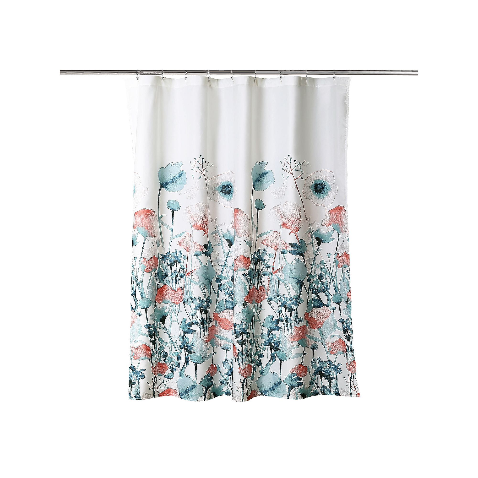 Lush Decor Zuri Flora Shower Curtain, Size: 72X72, Blue