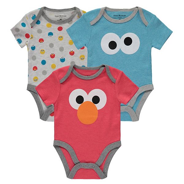 Baby Boy Isaac Mizrahi Loves Sesame Street 3 Pack Elmo, Cookie