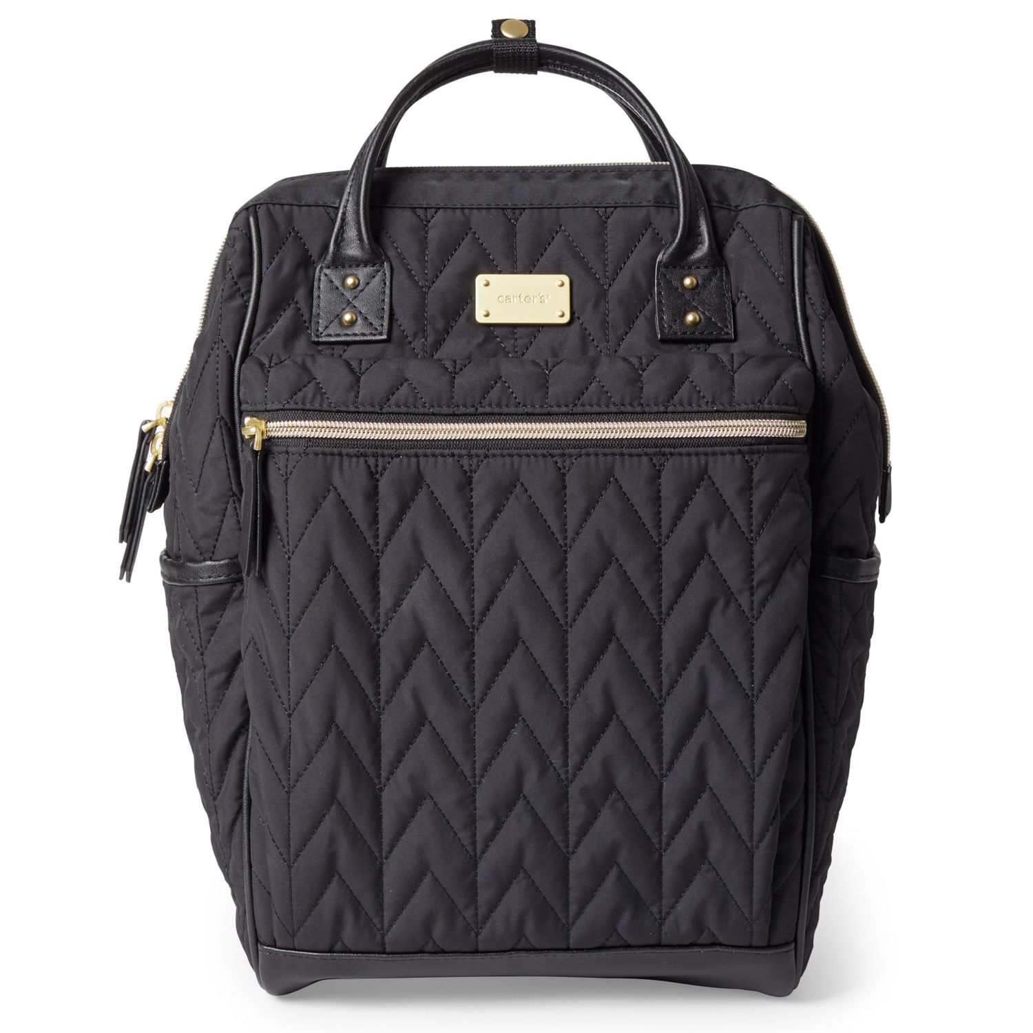 carter's striped diaper bag