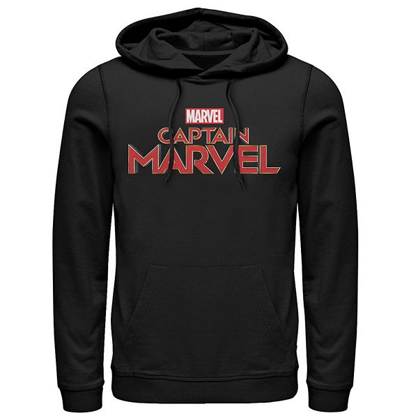 Men's Marvel Captain Marvel Pocket Logo Pullover Hoodie