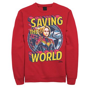 Men's Marvel Captain Marvel Saving The World Portrait Sweatshirt
