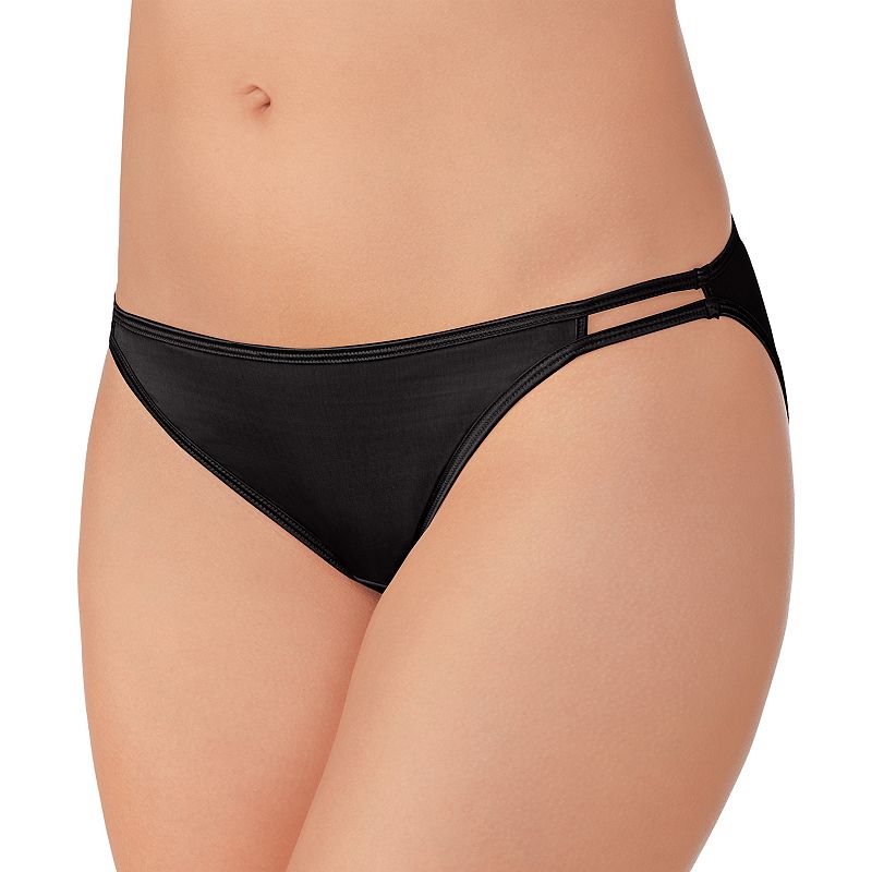 Plus Size Vanity Fair Lingerie® Illumination String Bikini 18810, Women's, Size: 9, Black
