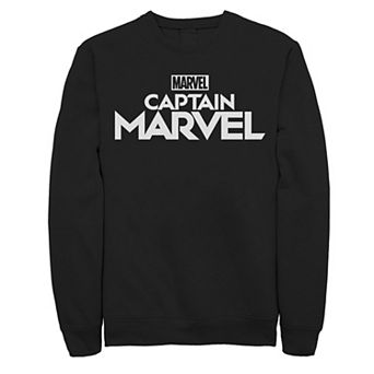 Men's Marvel Captain Marvel White Logo Large Sweatshirt