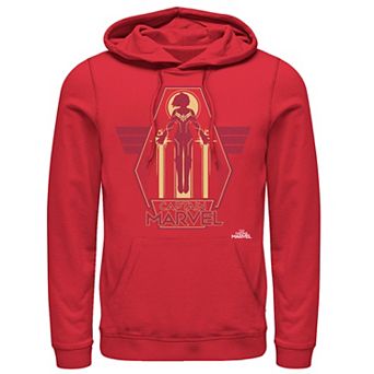 Men's Marvel Captain Marvel Red Yellow Flight Powers Pullover Hoodie