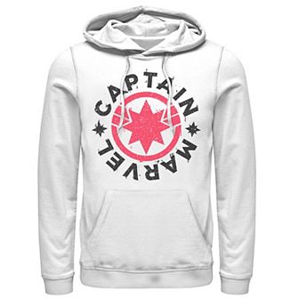 Men's Marvel Captain Marvel Movie Circle Red Logo Pullover Hoodie
