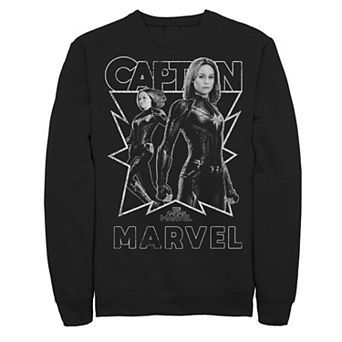 Men's Marvel Captain Marvel Grunge Collage Sweatshirt