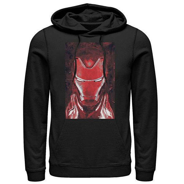 Men's Marvel Avengers Endgame Red Iron Man Portrait Pullover Hoodie