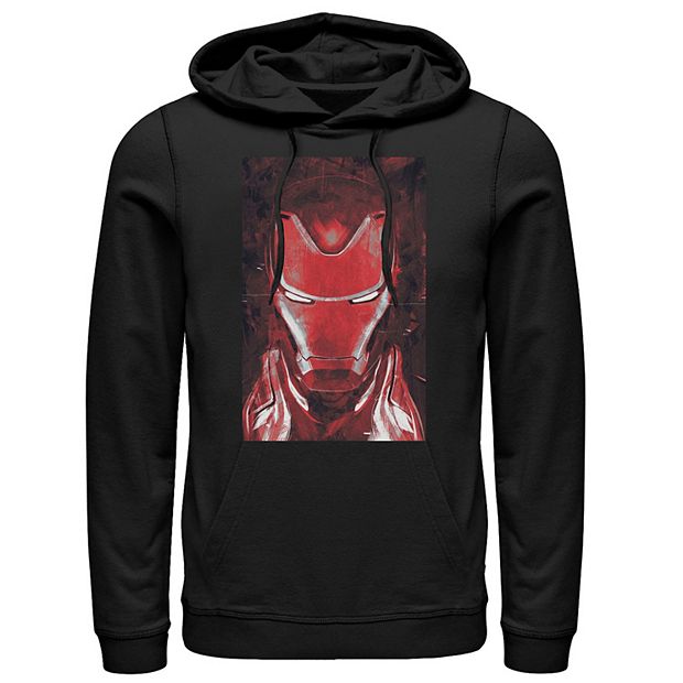 Men s Marvel Avengers Endgame Red Iron Man Portrait Pullover Hoodie