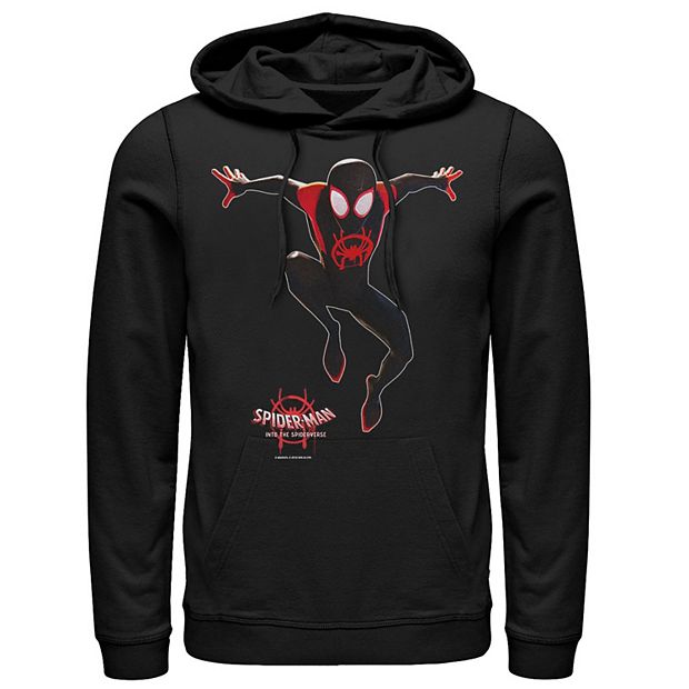 Men s Marvel Spider Man Miles Morales Action Pose Pullover Hoodie