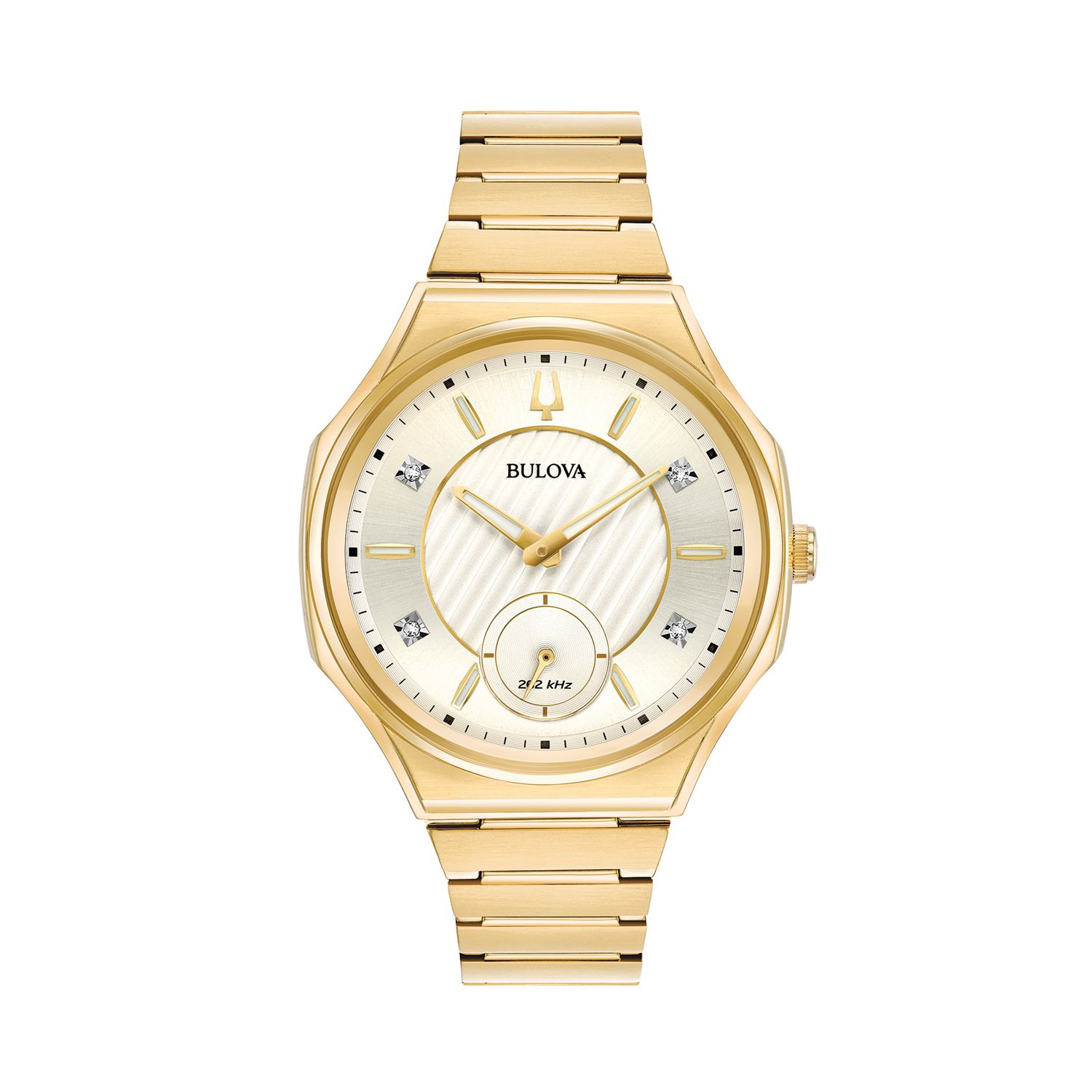 bulova gold diamond watch