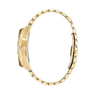 Bulova Women's CURV Gold Tone Stainless Steel Diamond Accent Watch - 97P136