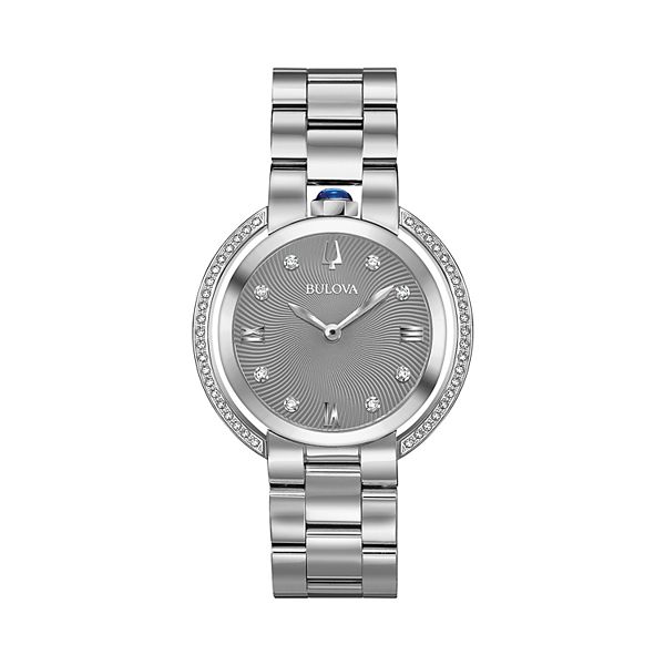 Bulova Women's Rubaiyat Diamond Accent Stainless Steel Watch - 96R219 - Silver