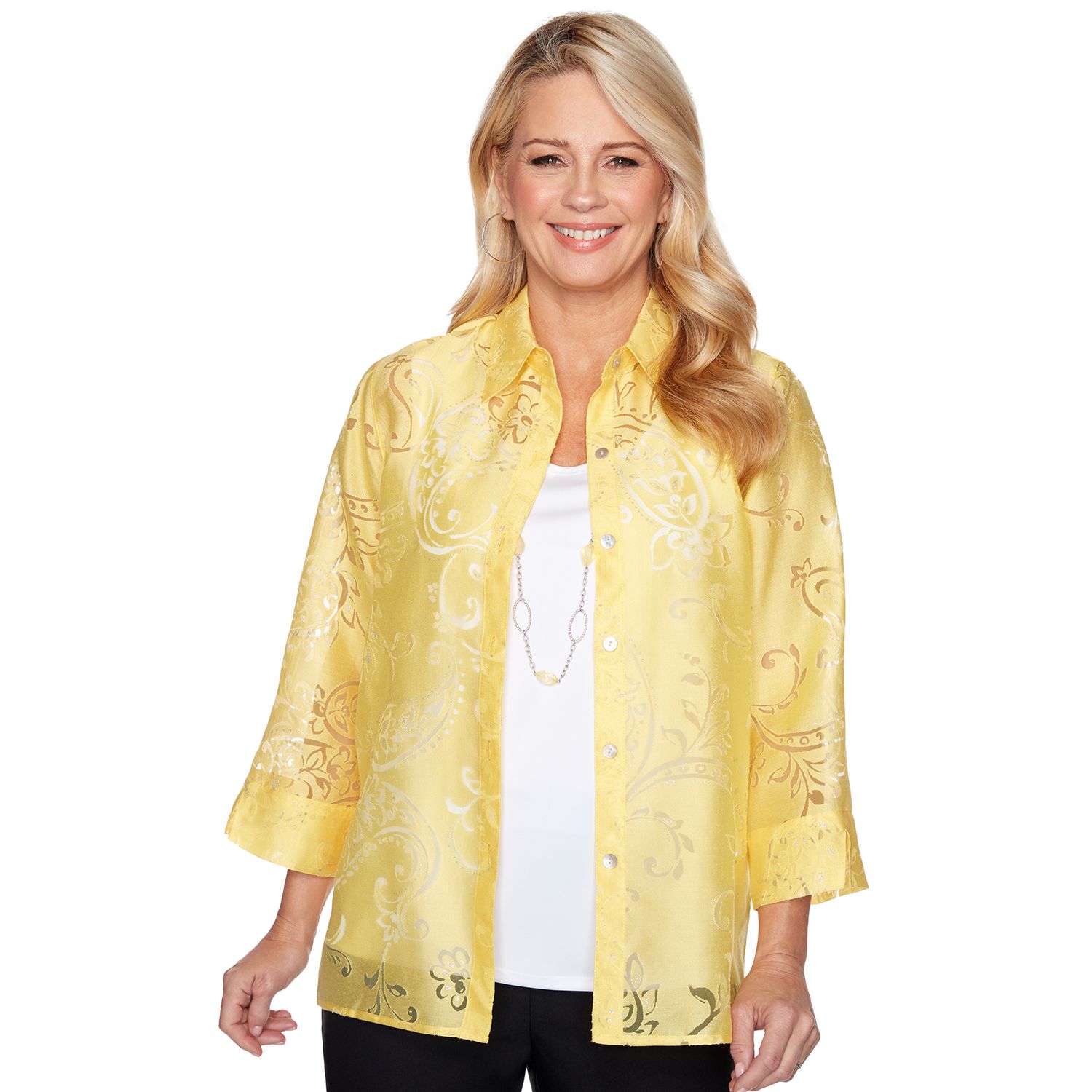 alfred dunner yellow tops