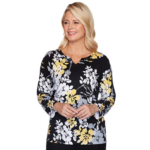 alfred dunner floral sweater