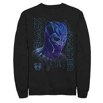 Men's Marvel Black Panther Movie Geo Tech Purple Portrait Sweatshirt