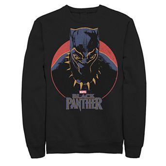Men's Marvel Black Panther Movie Retro Circle Portrait Sweatshirt