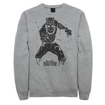 Men's Marvel Black Panther Movie Paint Drip Claws Sweatshirt