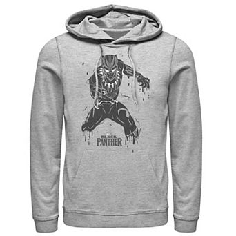 Men's Marvel Black Panther Movie Paint Drip Claws Pullover Hoodie