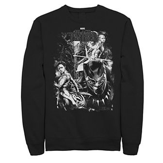 Men's Marvel Black Panther Group Shot Stars Poster Sweatshirt