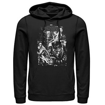 Men's Marvel Black Panther Group Shot Stars Poster Pullover Hoodie