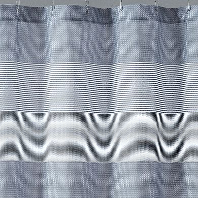 Truly Soft Grey Multi Stripe Shower Curtain