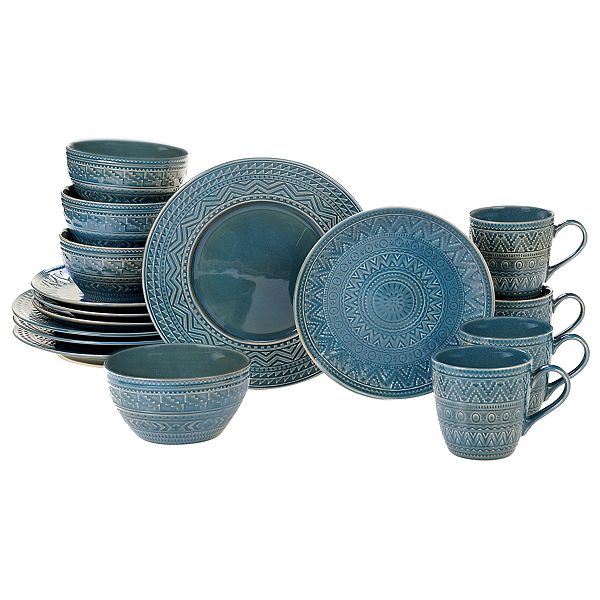 Certified International Aztec Teal 16-pc. Dinnerware Set - Sansujyuku ...