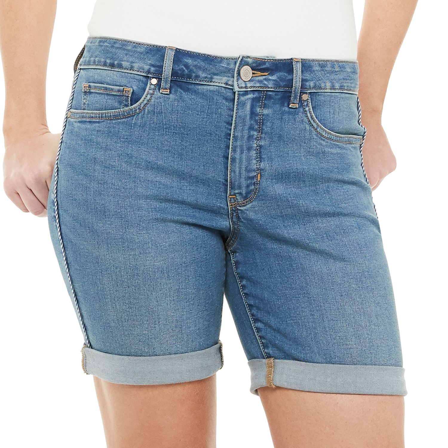 kohls jean shorts womens